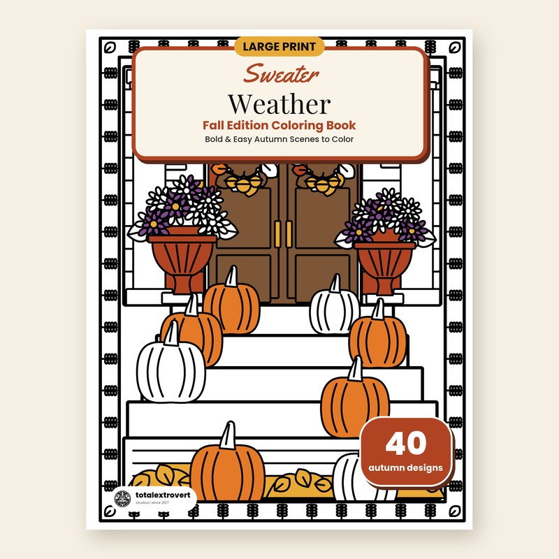 Sweater Weather Fall Edition coloring book cover