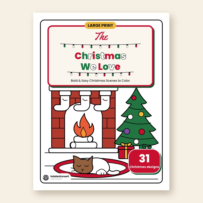 The Christmas We Love coloring book cover