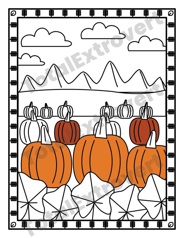 The Pumpkin Patch page part colored