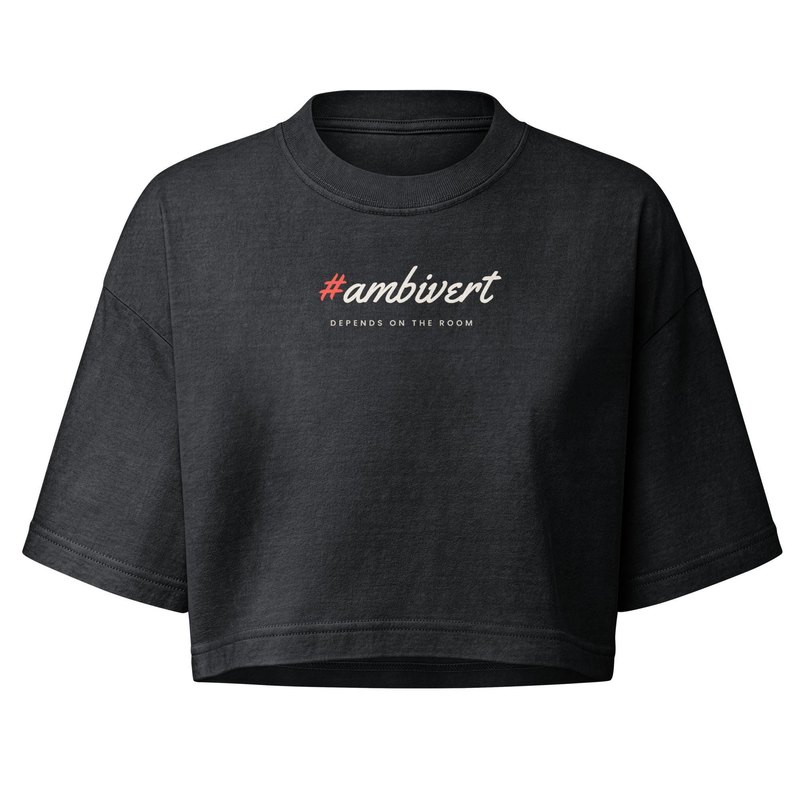 #ambivert Crop Top