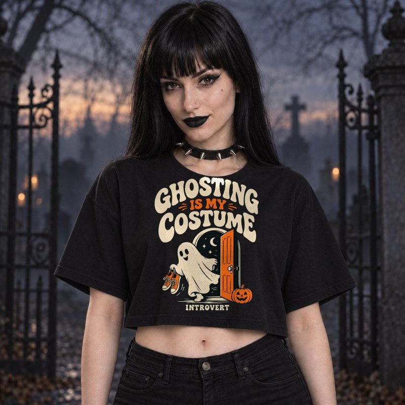 Ghosting Is My Costume Halloween crop top