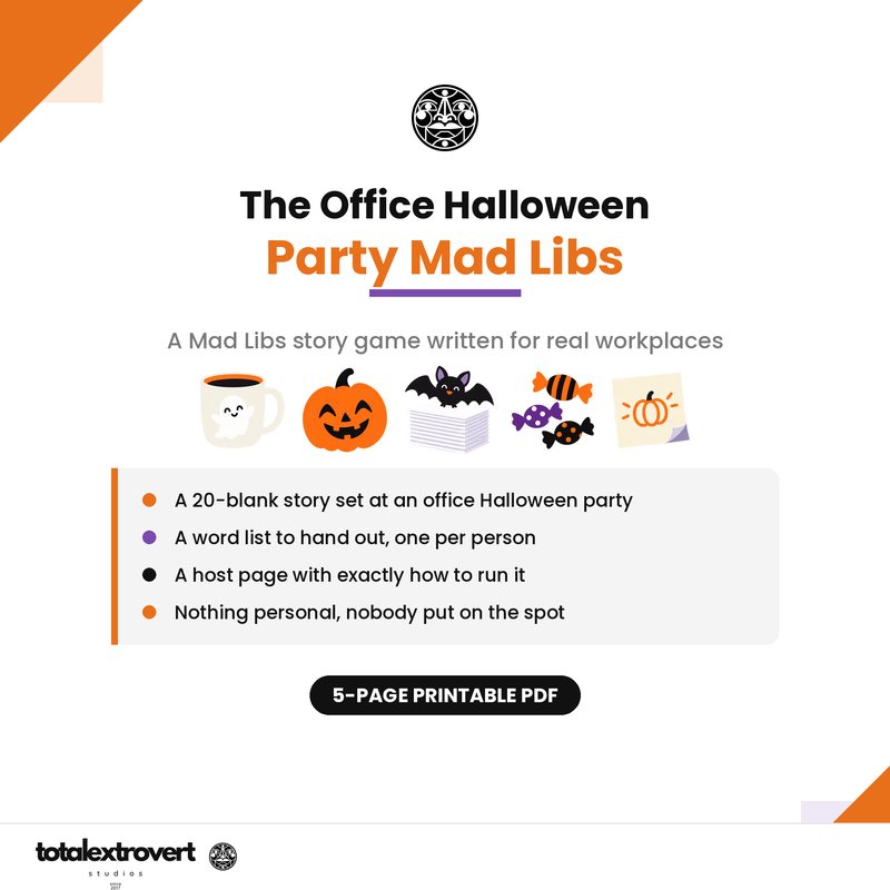 The Office Halloween Party Mad Libs printable