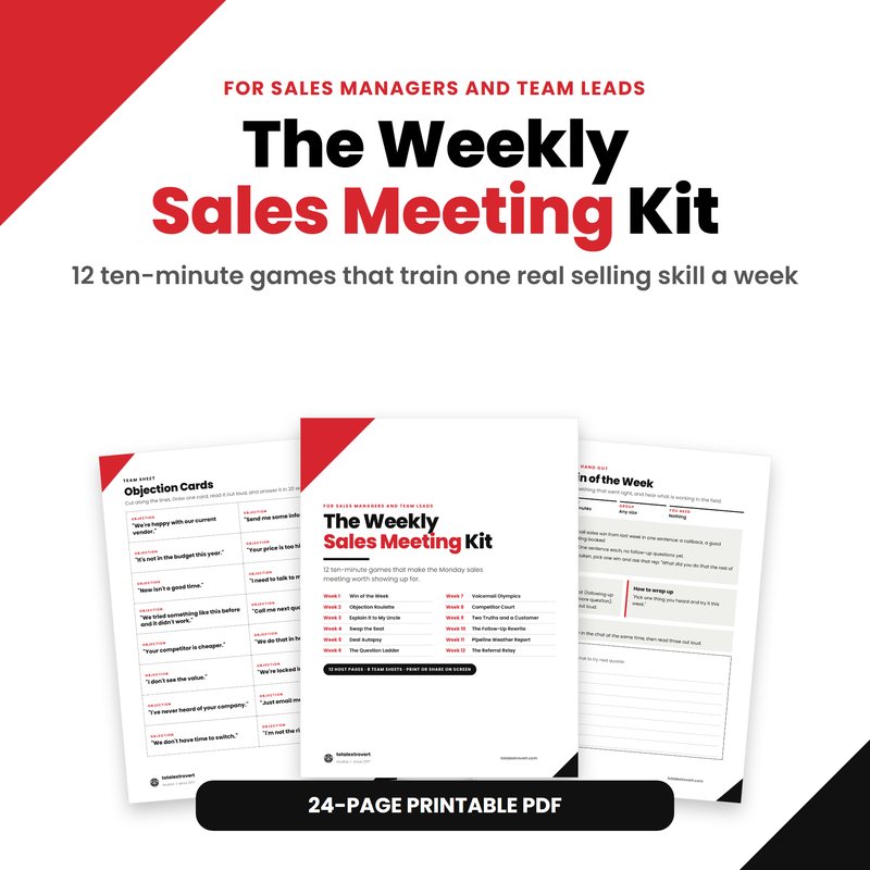 The Weekly Sales Meeting Kit printable